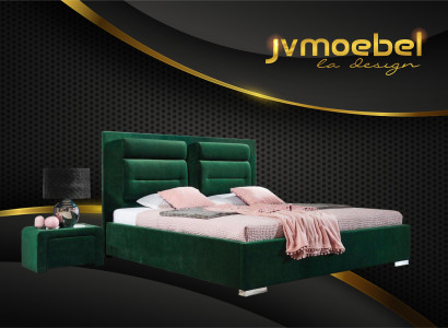 Luxury Box Spring Bed Double Design Fabric Hotel Green Beds Bedroom Furniture